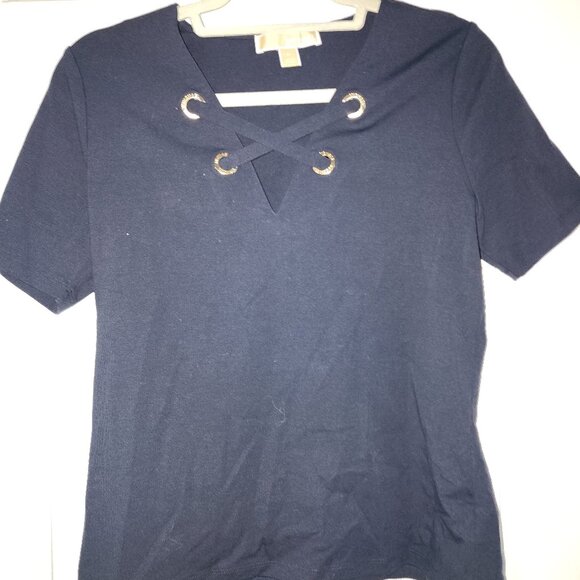 MICHAEL KORS DETAILED GROMMET TEE - Picture 1 of 3